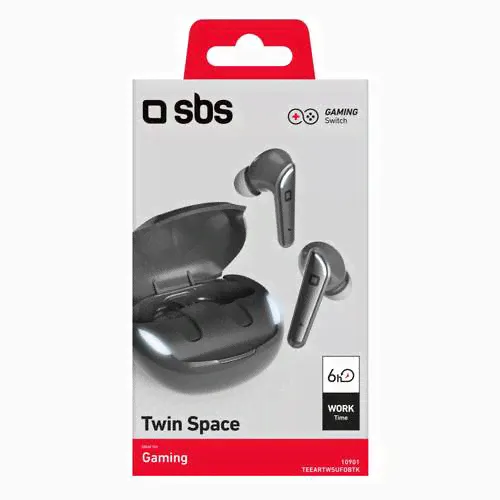 SBS Mobile наушники TWS Twin Space, Bluetooth 5.0, игровые, черные-0