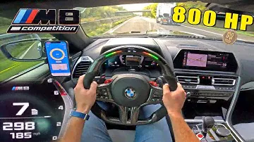 BMW M8 800HP *298KMH / 185MPH* on AUTOBAHN