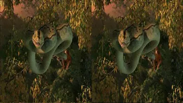 Snake & Monkey FULL 3D SBS Clip for VR Glasses